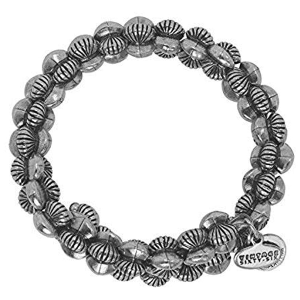 Alex & Ani Silver Groove Wrap Bracelet